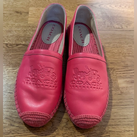 Coach Charlie Espadrille Bold Pink Flats Size 9 - Picture 9 of 16